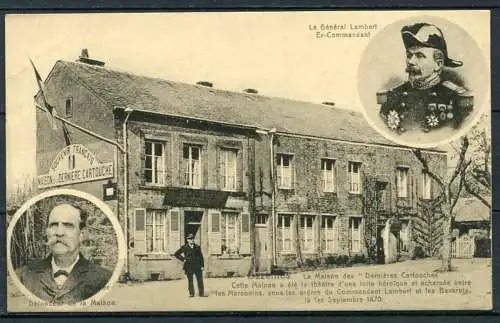 (03604) Bazeilles - 01.09.1870 - La Maison des "Dernières Cartouches"/Haus der Szene "Die letzten Patronen" - beschrieb.