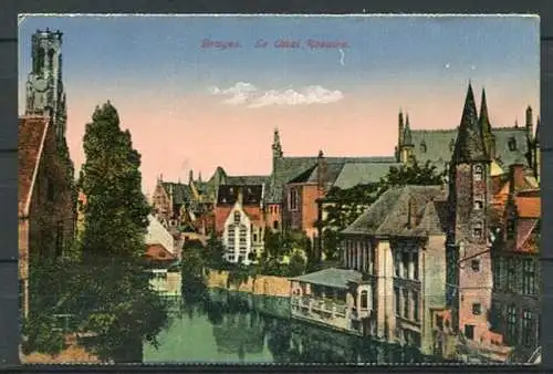 (3596) Bruges - Le Quai Rosaire/ Brügge - Der Rosenkranz-Kai - beschrieben 06.07.1917