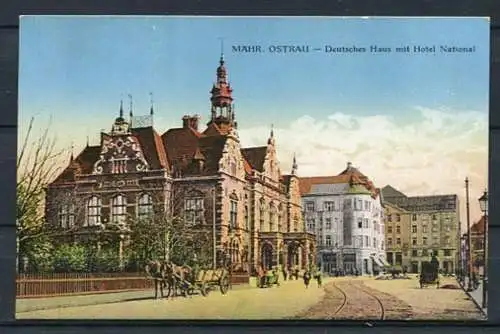 (3594) Mährisch Ostrau/ heute: Ostrava - Deutsches Haus mit Hotel National - beschrieben