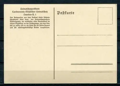 (3591) Ofen im Hammerherrenhaus Schmalzgrube - Heimatschutzpostkarte - s/w - n. gel.