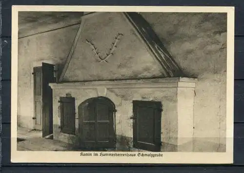 (03590) Kamin im Hammerherrenhaus Schmalzgrube - Heimatschutzpostkarte - s/w - n. gel.