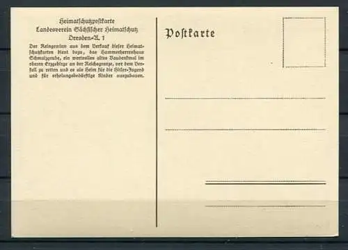 (03589) Hammerherrenhaus Schmalzgrube - Heimatschutzpostkarte - s/w - n. gel.
