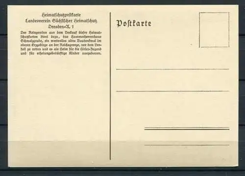 (3589) Hammerherrenhaus Schmalzgrube - Heimatschutzpostkarte - s/w - n. gel.