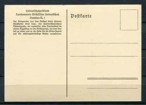 (03588) Hammerherrenhaus Schmalzgrube im Winter - Heimatschutzpostkarte - s/w - n. gel.