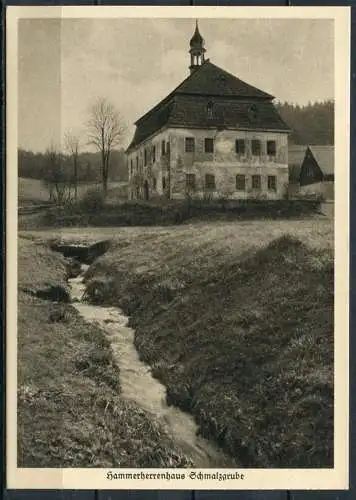 (03586) Hammerherrenhaus Schmalzgrube - Heimatschutzpostkarte - s/w - n. gel.