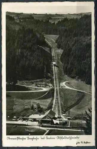 (3572) Oberweißbacher Bergbahn - Talstation Obstfelderschmiede im Schwarzatal - s/w - n. gel. - Echte Photogr.