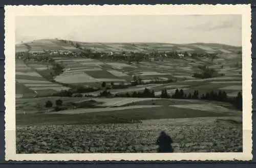 (3555) unbekannte dörfliche Landschaft - Landwirtschaft - Echt Foto Agfa - n. gel.