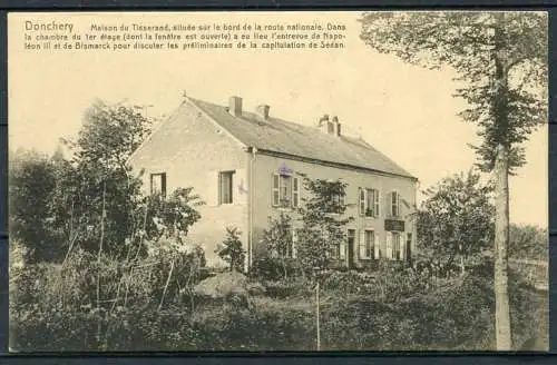 (03549) Donchery - Maison du Tisserand/ Weberhäuschen - 1870 Treffen zw. Napoleon III. u. Otto v. Bismarck - beschrieben