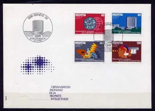 (910) Schweiz OMPI / WIPO Nr.1/4      FDC