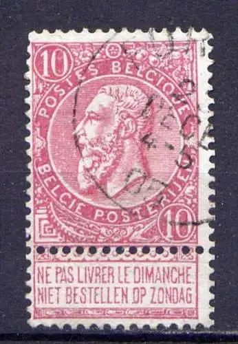 Belgien Nr.67 x dünnes Papier         O  used       (430)