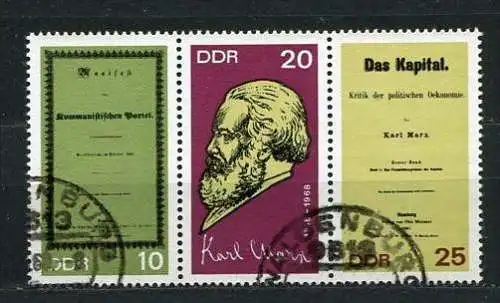 DDR Nr.1365/7 A Streifen         O  used       (19278) ( Jahr: 1968 )