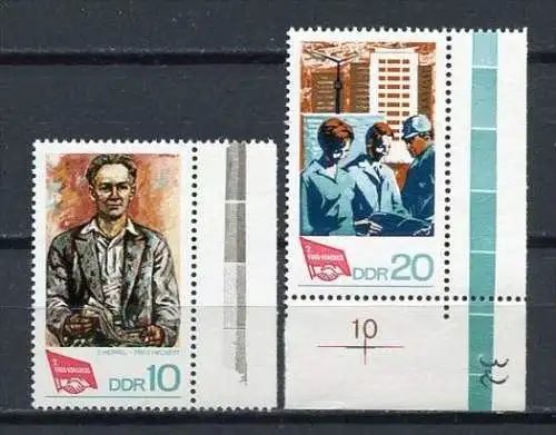 DDR  Nr.1363/4          **  mint             (18960) ( Jahr 1968 ) Rand