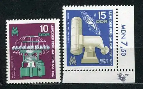 DDR  Nr.1254/5          **  mint             (18887) ( Jahr 1967 ) Rand