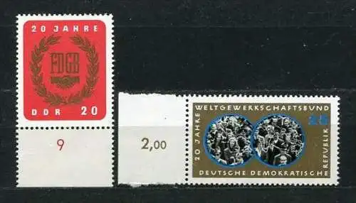 DDR  Nr.1115/6           **  mint             (18783) ( Jahr 1965 ) Rand