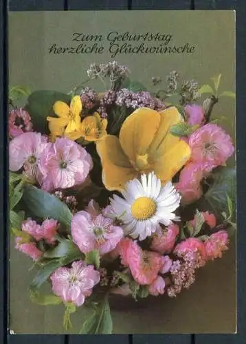 (03427) Geburtstagsglückwünsche - Blumenstrauß - n. gel. - Planet-Verlag Berlin