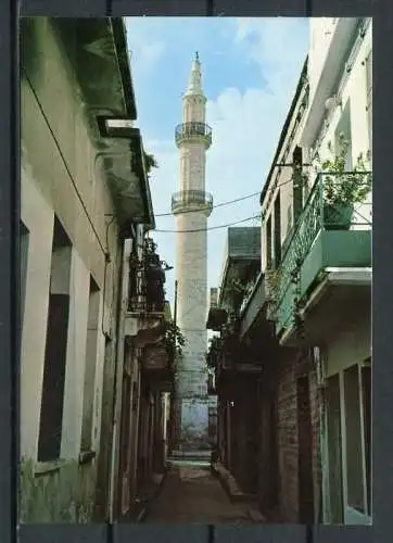 (03396) Kreta/ Gasse mit Blick zur Moschee Nerandze - n. gel.