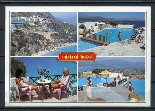 (3393**) Kreta/ Mistral Hotel/ Kalo Chorio Merabelou (10 km von Ag. Nikolao) - n. gel.