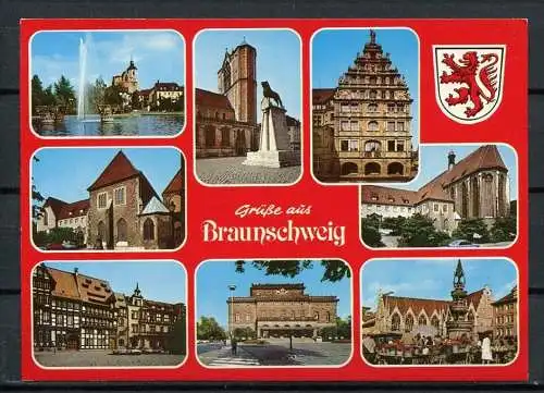 (3360) Grüße aus Braunschweig/ Mehrbildkarte mit Wappen - n. gel.