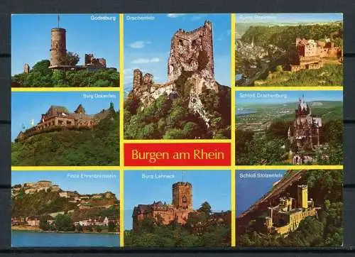 (03336) Burgen am Rhein/ Mehrbildkarte - n. gel. - RH 606 - Die gute Rahmel Karte