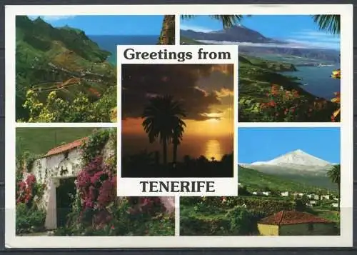 (03278) Greetings from Tenerife/ Mehrbildkarte - n. gel., beschrieben
