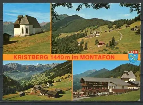 (03268) Kristberg 1440 m im Montafon/ Mehrbildkarte mit Wappen - gel.