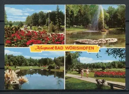 (3247) Kurpark Bad Wörishofen/ Mehrbildkarte - schöner Kur-Werbestempell - gel.