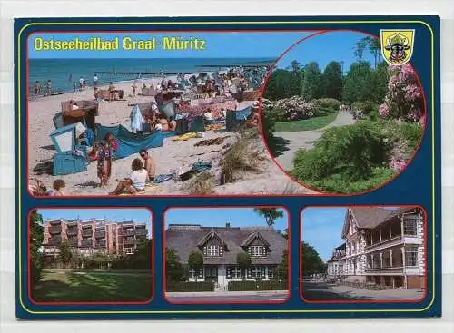 (3234) Ostseeheilbad Graal-Müritz/ Mehrbildkarte mit Wappen- gel.