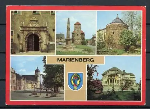 (03208) Marienberg/ Mehrbildkarte mit Wappen - gel.  - DDR - Bild und Heimat