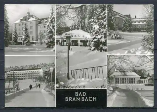 (03199) Bad Brambach/ Mehrbildkarte s/w (im Winter) - gel. - DDR