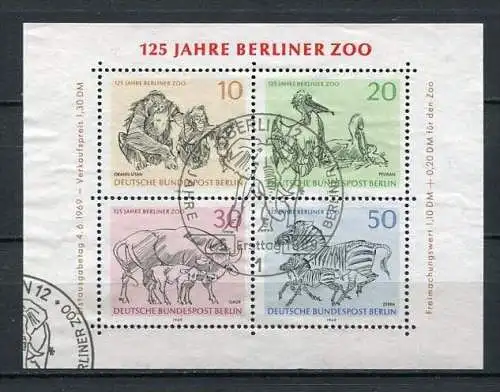 (1587) Berlin West Nr.338/41  Block 2         O  gestempelt