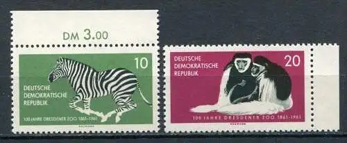 DDR  Nr.825/6         **  mint             (18408) ( Jahr 1961 )Rand