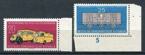 DDR  Nr.789/90           **  mint             (18387) ( Jahr 1960 ) Rand/Eckrand