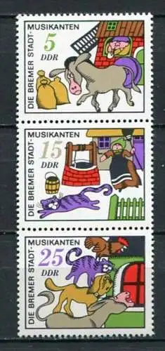 DDR  Nr.1717 + 1719 1720   SZd 120           **  mint             (18365) ( Jahr 1971 )