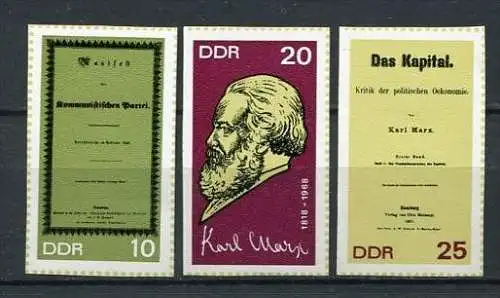 DDR  Nr.1365/7 B           **  mint             (18341) ( Jahr 1968 )