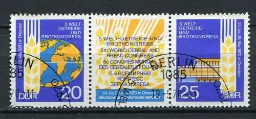 DDR Nr.1575/6 Streifen        O  used       (17741) ( Jahr: 1970 )