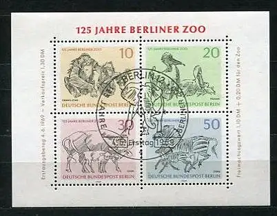 (1539) Berlin West Nr.338/41  Block 2         O  gestempelt