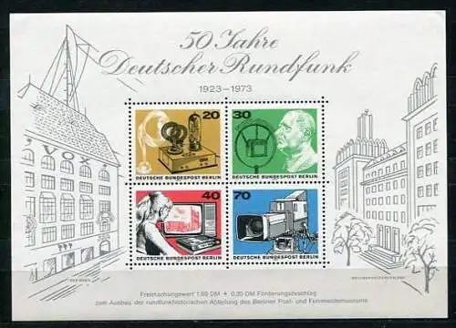 (1534) Berlin West Nr.455/8  Block 4         **  postfrisch