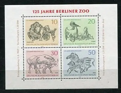 (1530) Berlin West Nr.338/41 Block 2         **  postfrisch