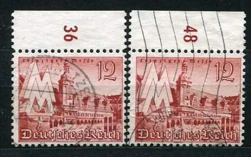 Deutsches Reich Nr.741        O  used       (2458) 2 x Oberrand