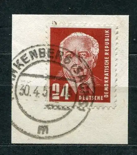 (17172) DDR Nr.252         O  gestempelt /  Briefstück: Frankenberg