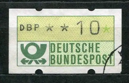 (9071) BRD ATM Nr.1 / 10 Pf        O   gestempelt