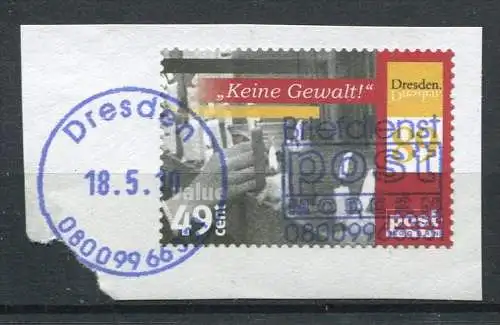 (013) BRD Post modern Nr.136         O  getempelt Briefstück