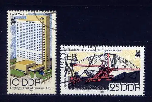 DDR Nr.2593/4      O  used   (16035) (Jahr:1981)