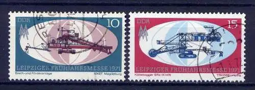 DDR Nr.1653/4      O  used   (15641) (Jahr:1971)
