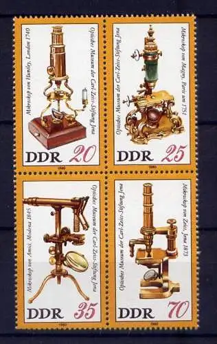 (14959) DDR Nr.2534/7 Viererblock          ** postfrisch