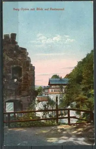 (00225) Berg Oybin mit Blick auf Restaurant - gel. 1943
