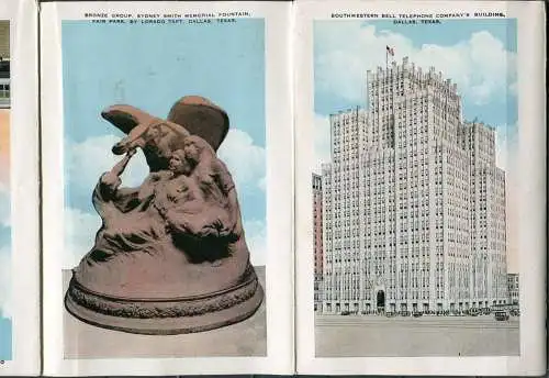 (02866**) Dallas / 18 Abbildungen / Leporello / Bilderserie ohne Umschlag - ca. 1930