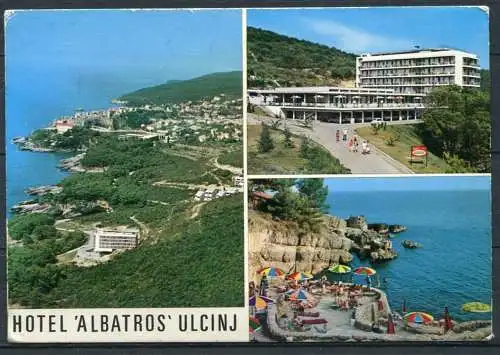 (03164) Hotel "Albatros" Ulcinj (ital. Dulcigno) / Mehrbildkarte - gel. 1973