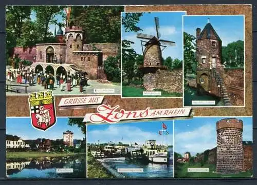 (3152) Grüsse aus Zons am Rhein / Mehrbildkarte - gel.