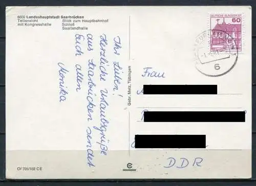 (3117) Landeshauptstadt Saarbrücken / Mehrbildkarte - gel. 1981